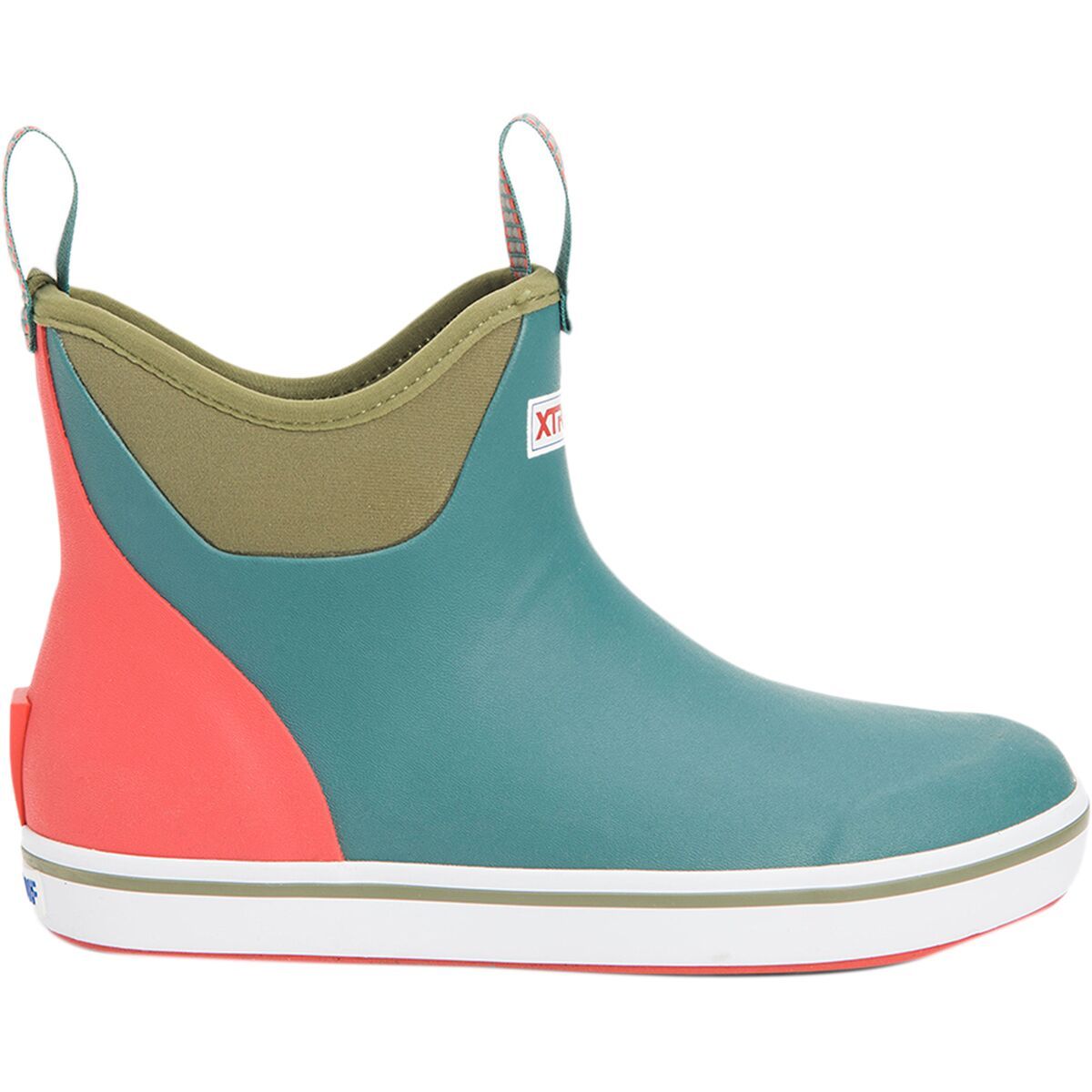 Xtratuf Ankle 6in Deck Boot - Women's Chinois Green/Cayenne/Crockery, 5.0