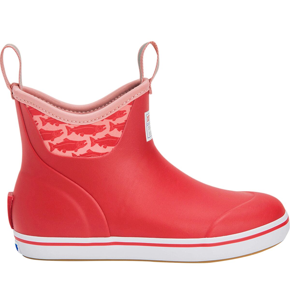 Image of Xtratuf Ankle Salmon Sisters 6in Deck Boot - Women's Red/Sockeye Salmon, 6.0