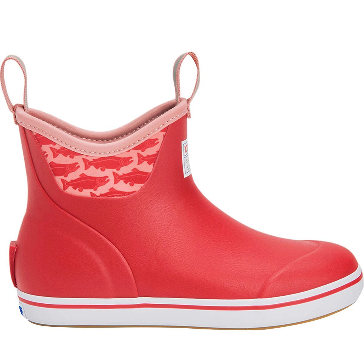 Image of Xtratuf Ankle Salmon Sisters 6in Deck Boot - Women's Red/Sockeye Salmon, 7.0