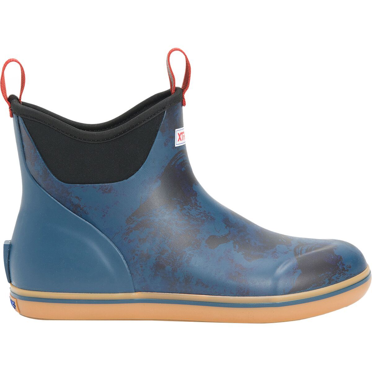 Xtratuf Ankle Deck Printed 6in Boot - Men's Navy/Rogue Wave, 8.0