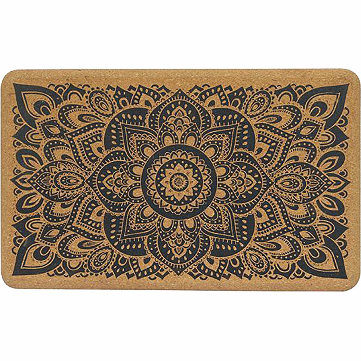 Yoga Design Lab Yoga Design Lab Cork Yoga Block Mandala Black, One Size
