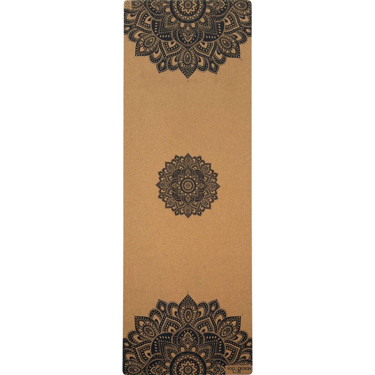 Image of Yoga Design Lab Cork 1.5mm Yoga Mat Mandala Black, 1.5mm