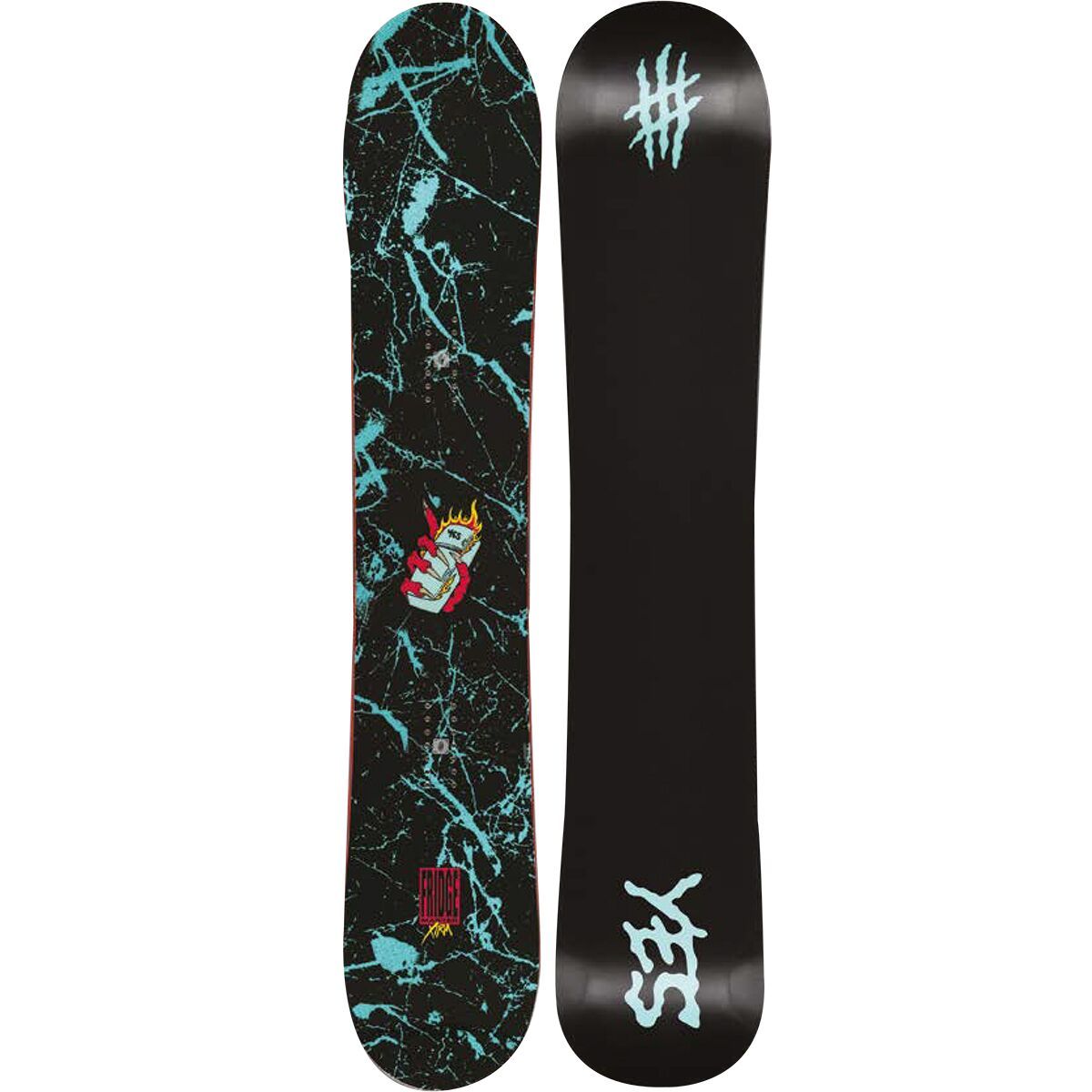 Image of Yes. Fridge Master XTRM Snowboard - 2025 Black Marble, 162cm