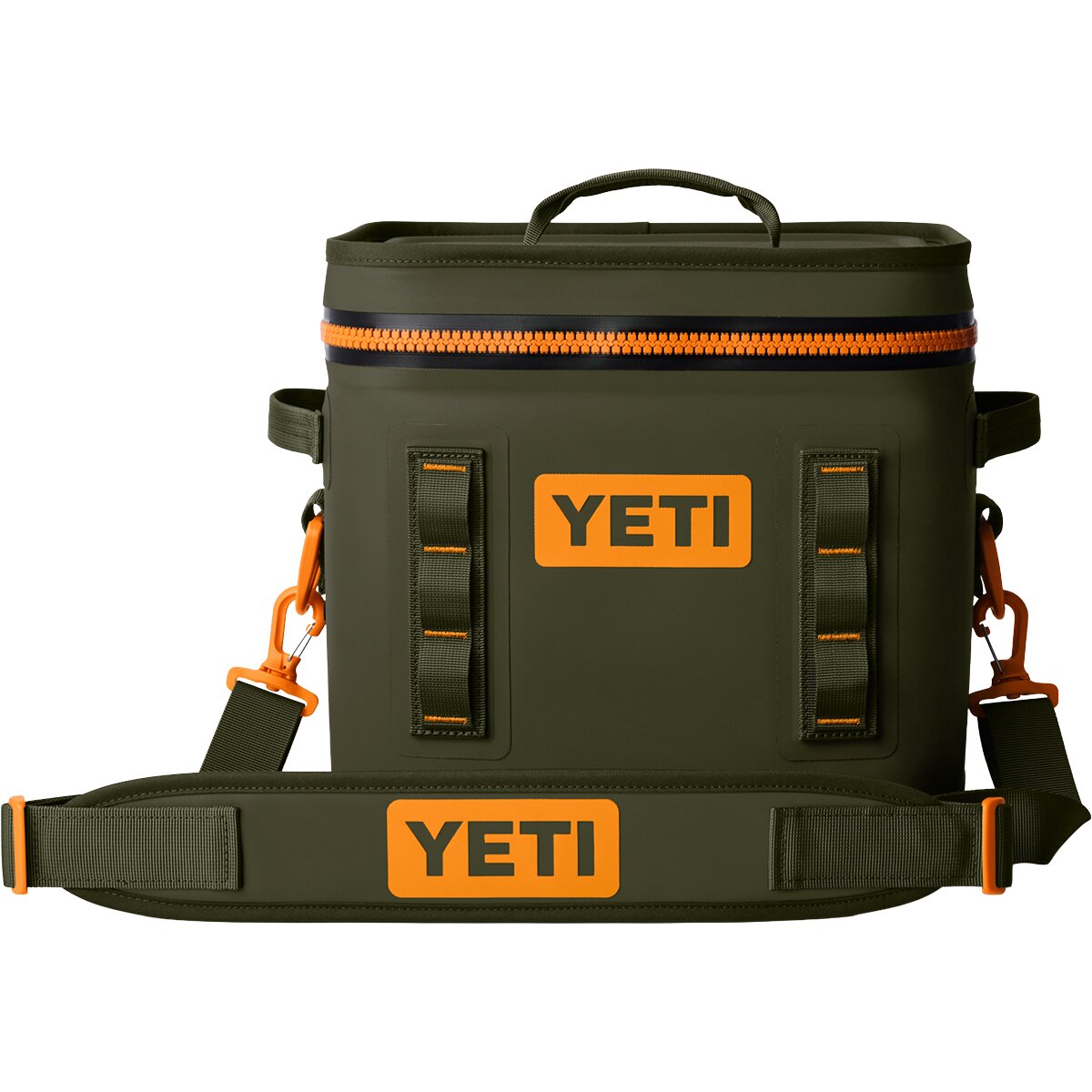 Image of YETI Hopper Flip 12 Soft Cooler Olive/King Crab Orange, One Size