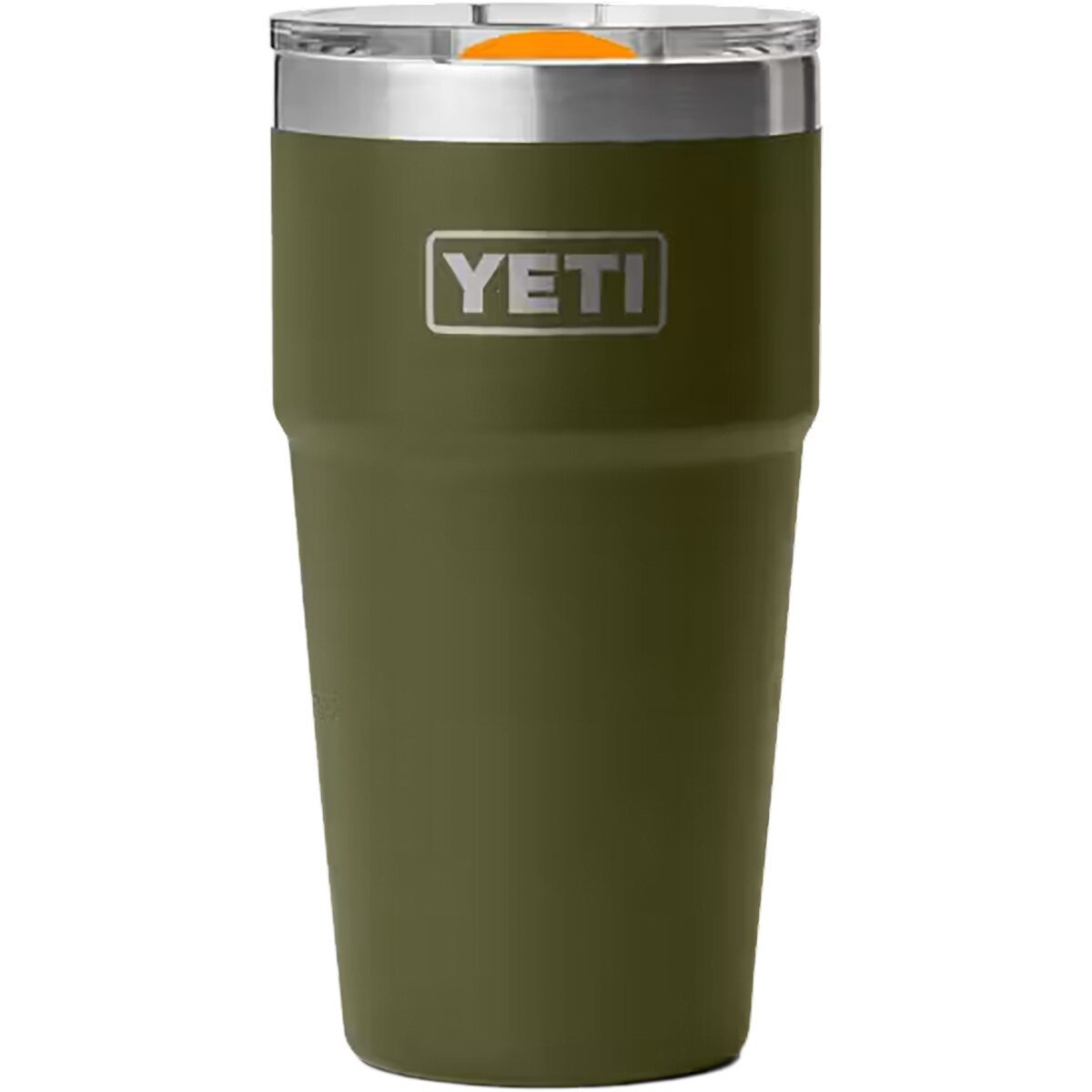 Image of YETI Rambler 20oz Stackable Tumbler + Magslider Lid Olive/King Crab Orange, One Size