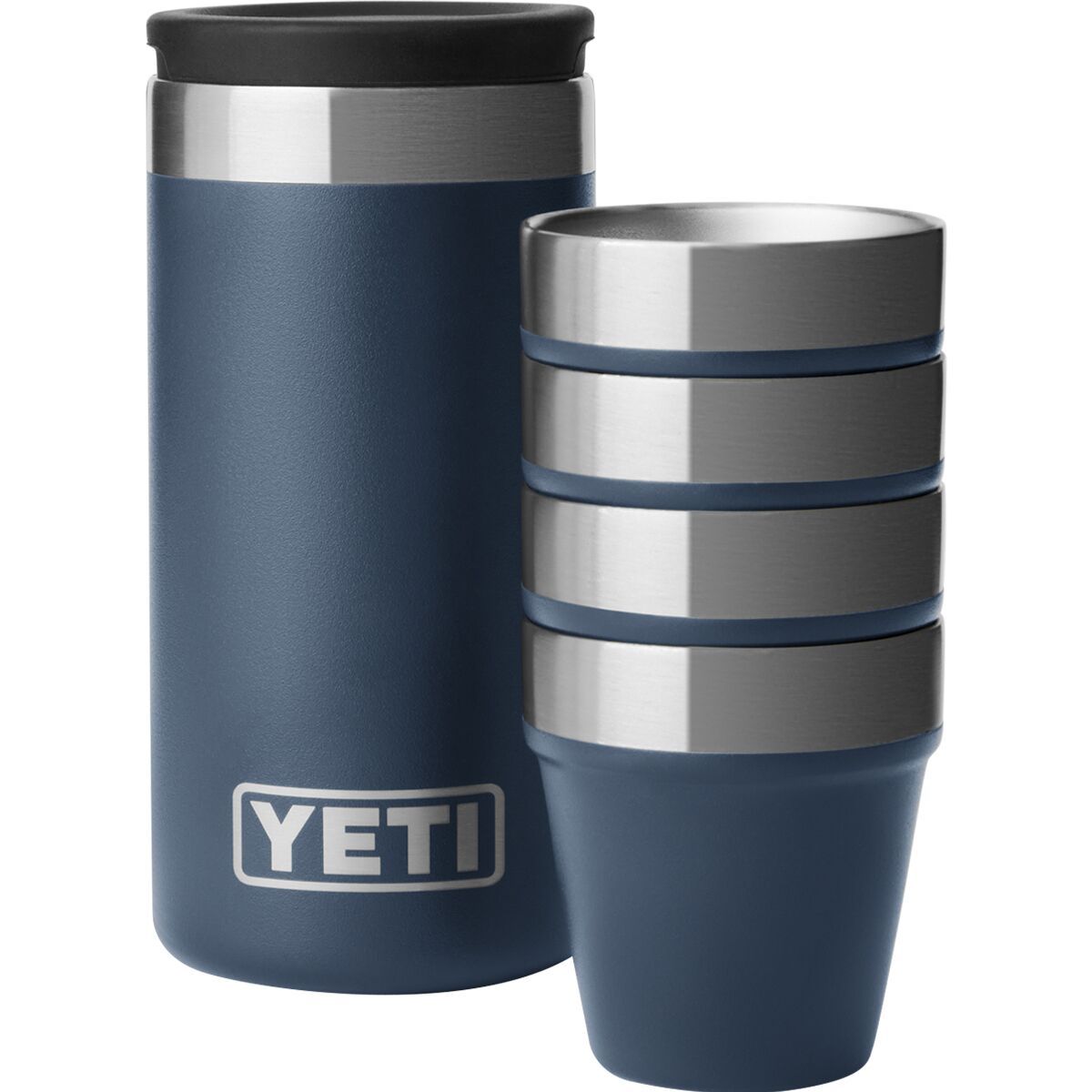 YETI YETI Shot Glasses & Case Navy, One Size