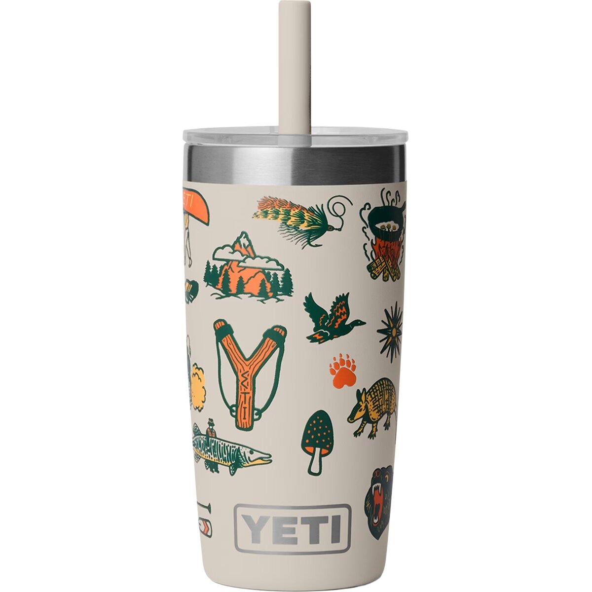 Image of YETI Rambler Jr 10oz Tumbler + Silicone Straw Lid - Kids' Cape Summer Camp, One Size