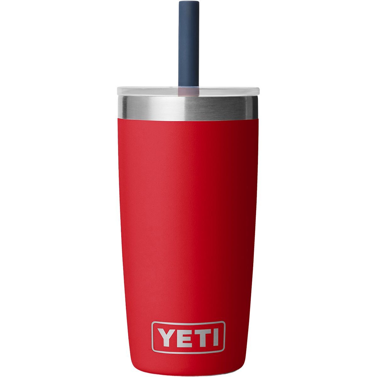 YETI Rambler Jr 10oz Tumbler + Silicone Straw Lid - Kids' Navy/Rescue Red