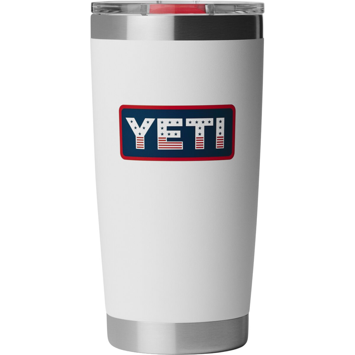 Image of YETI Rambler 20oz MagSlide Tumbler White/Badge, One Size