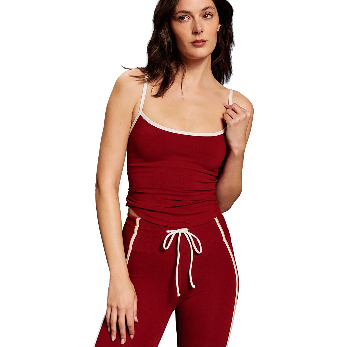 Image of Year of Ours Sport Monica Tank Top - Women's Maroon/White, XL