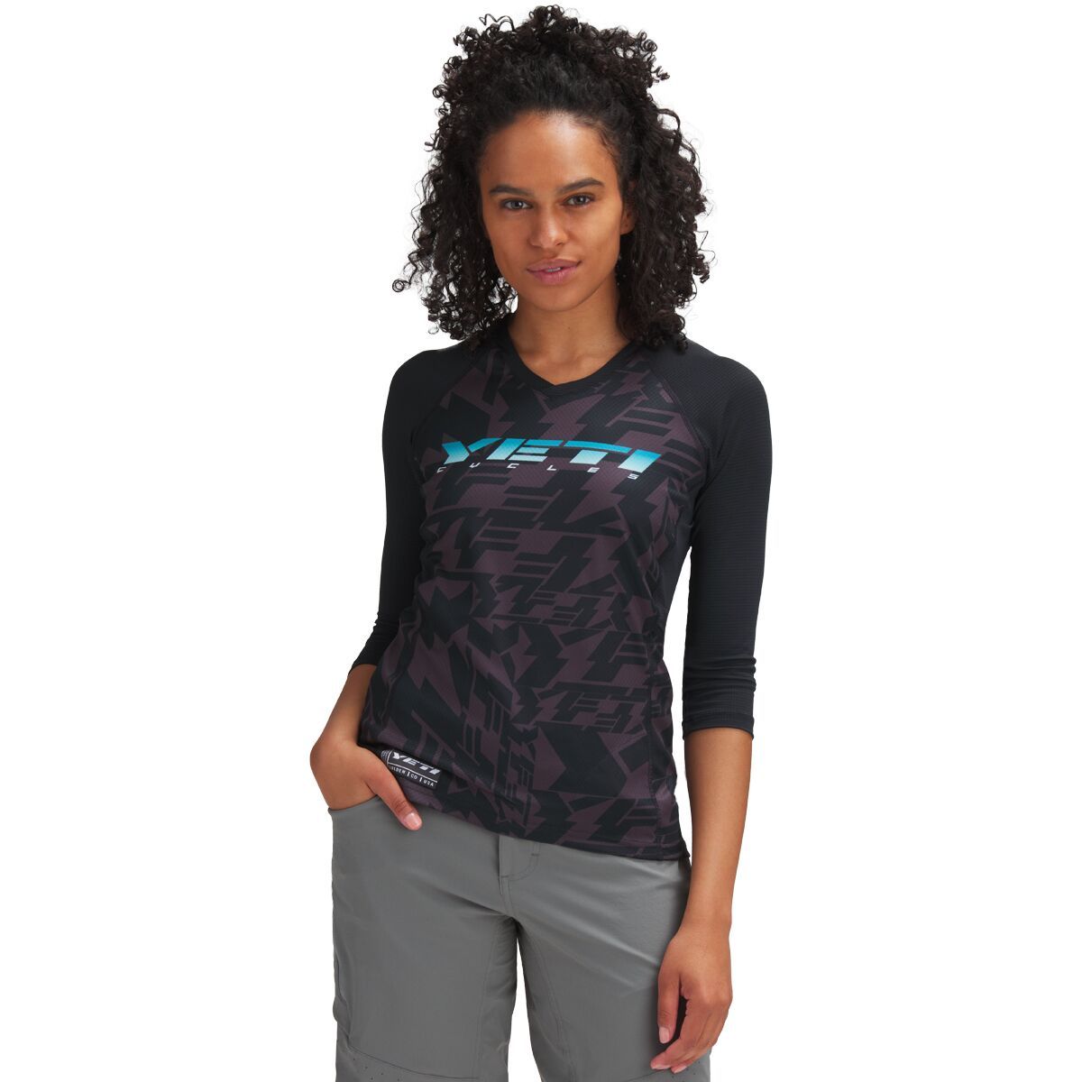Image of Yeti Cycles Enduro 3/4-Sleeve Jersey - Women's Black Yetris, XS