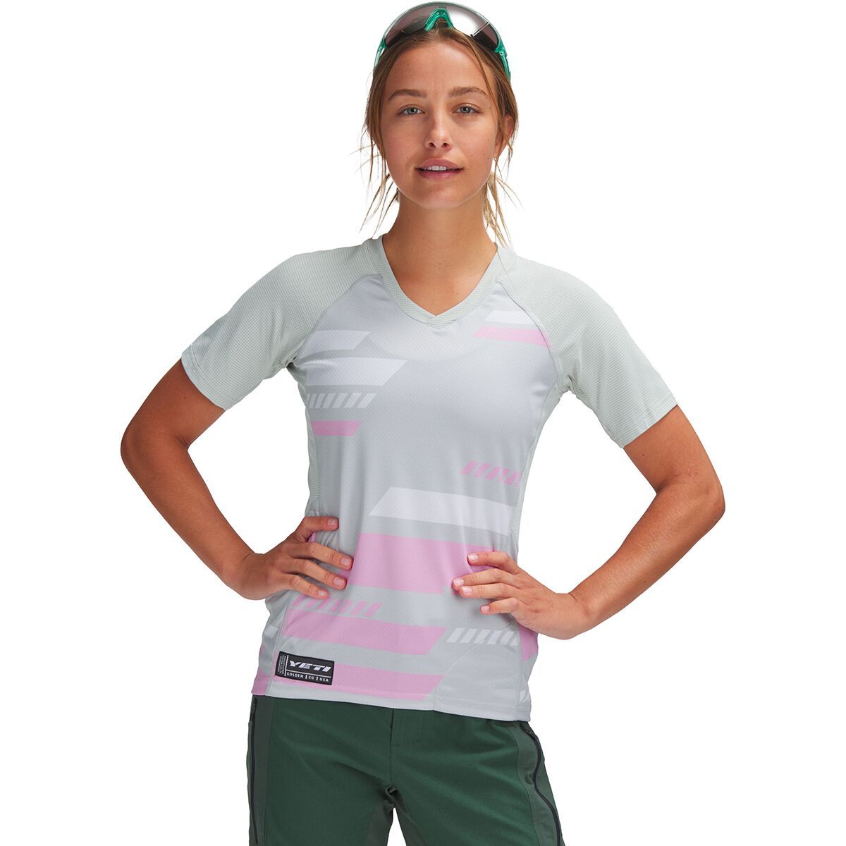 Yeti Cycles Enduro Short-Sleeve Jersey - Women's Smoke Abstract, S