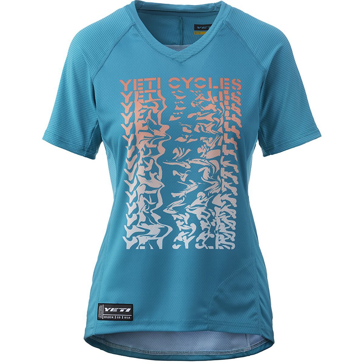 Image of Yeti Cycles Enduro Short-Sleeve Jersey - Women's Turquoise Yeti Melt, M