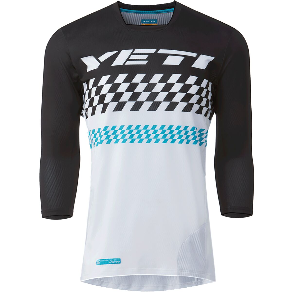 Image of Yeti Cycles Enduro 3/4-Sleeve Jersey - Men's Turq Checker, S