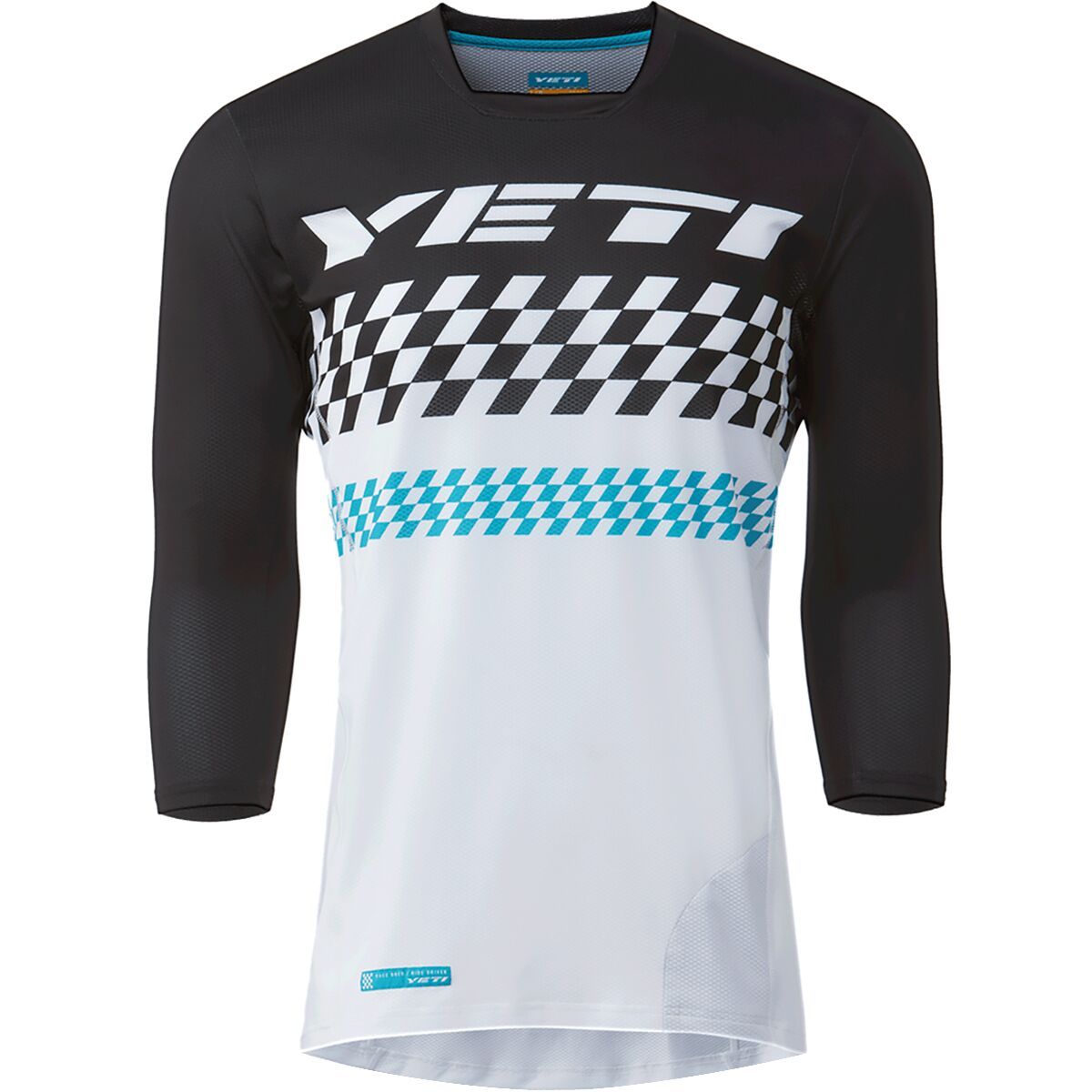 Image of Yeti Cycles Enduro 3/4-Sleeve Jersey - Men's Turq Checker, XL