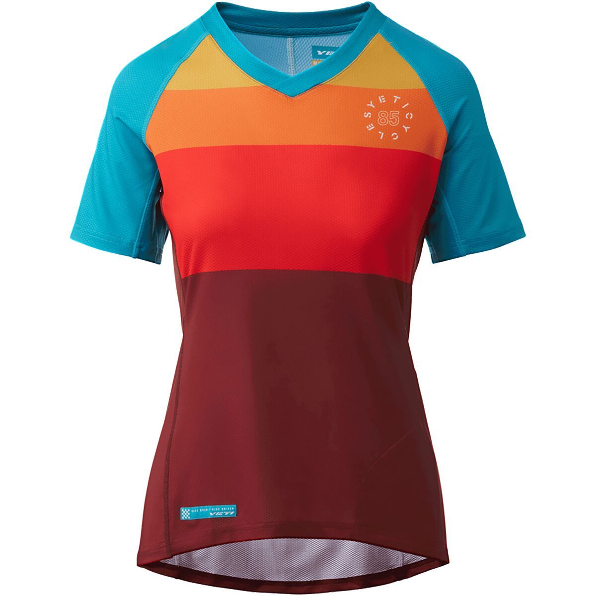 Yeti Cycles Enduro Short-Sleeve Jersey - Women's Syrah Stripe, XS