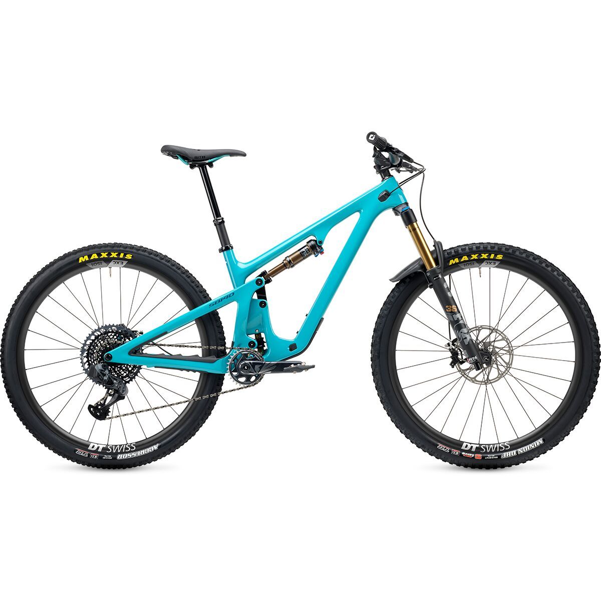 Yeti Cycles SB140 T3 X01 Eagle AXS 29in Carbon Wheels Mountain Bike Turquoise, XL