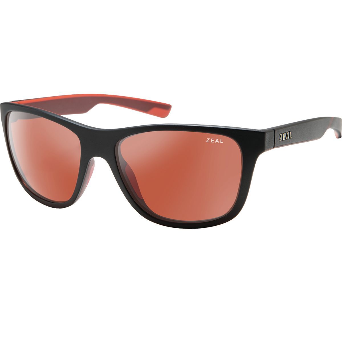 Image of Zeal Radium Polarized Sunglasses Matte Black/Rose, One Size