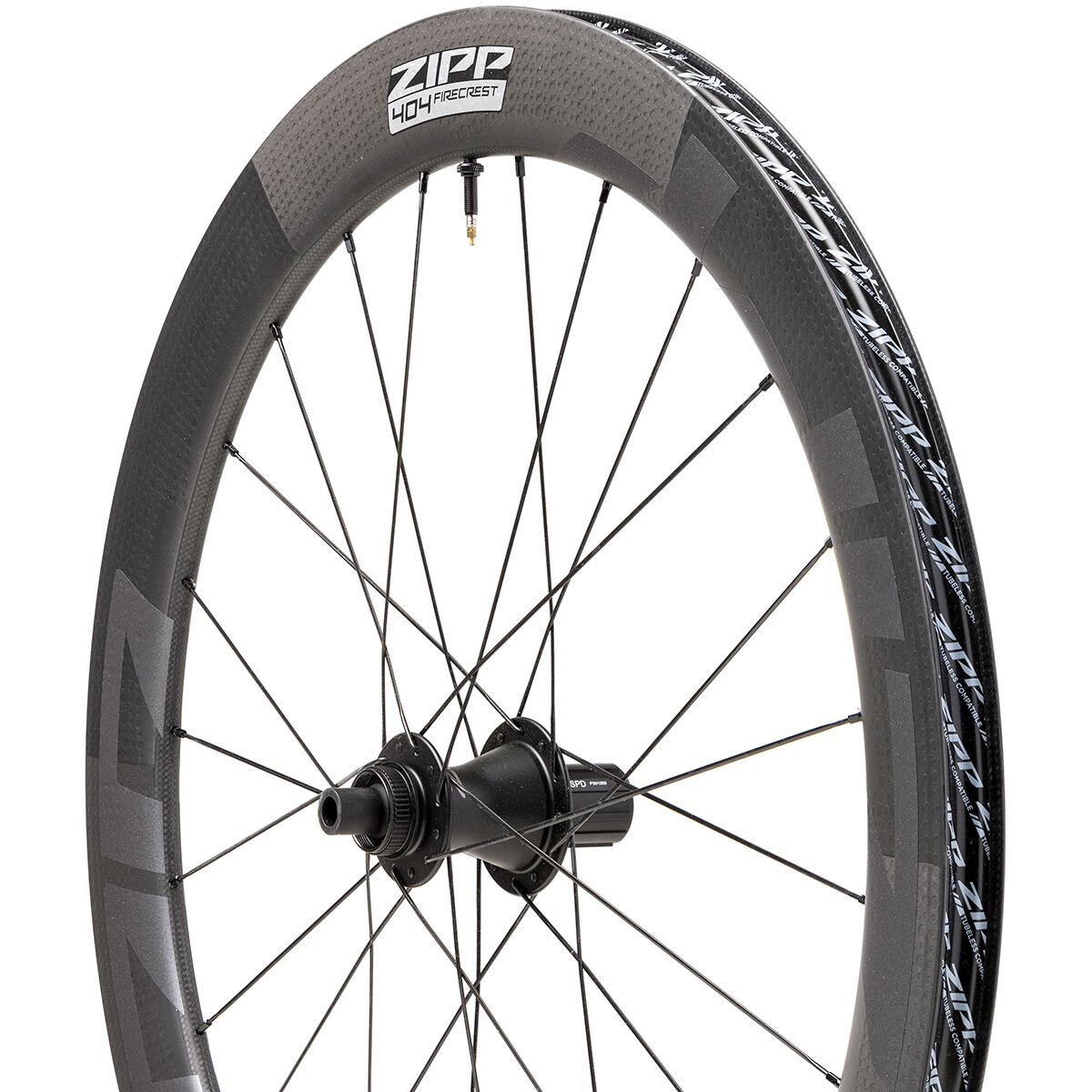 Image of Zipp 404 Firecrest Carbon Disc Brake Wheel - Tubeless Black, Rear, HG, 12x142mm