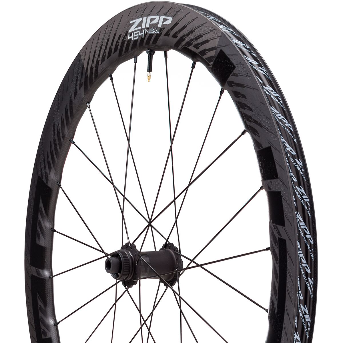Zipp Zipp 454 NSW Carbon Disc Brake Wheel - Tubeless Black, Front, 12x100mm