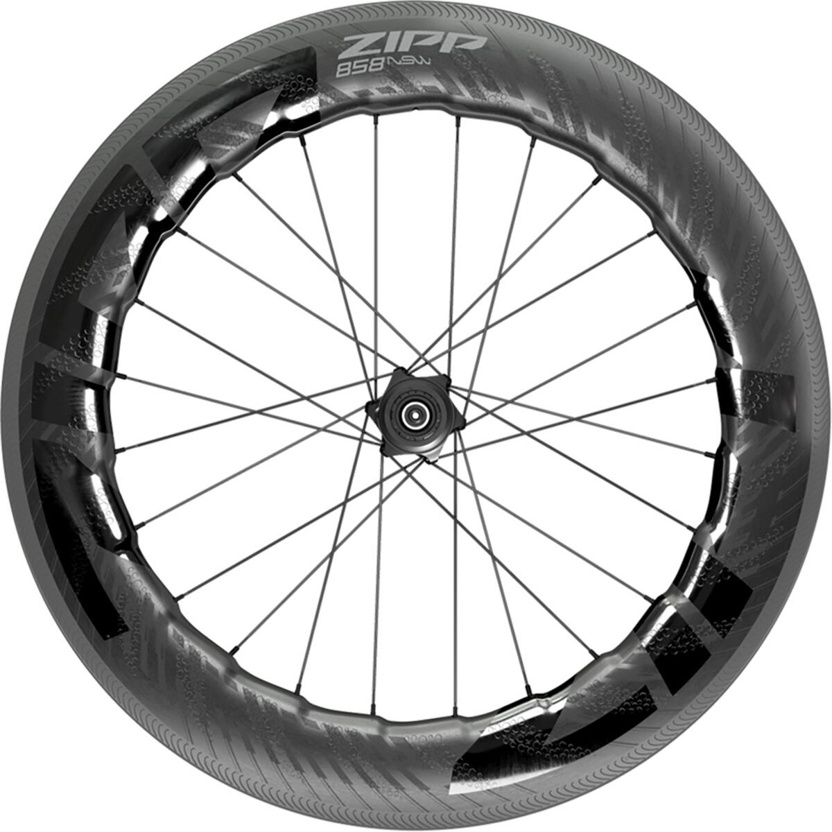 Image of Zipp 858 NSW Carbon Disc Brake Wheel - Tubeless Black, Rear, HG, 12x142mm