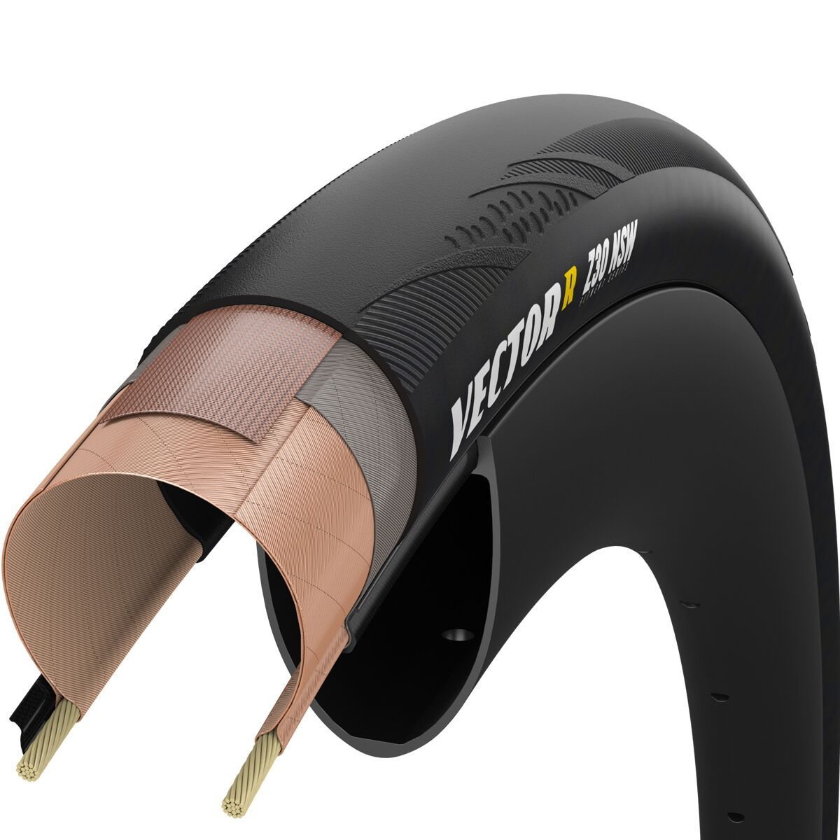 Image of Zipp Goodyear VectorR Z30 NSW Tubeless Tire for Zipp Wheels Black, 700x30c
