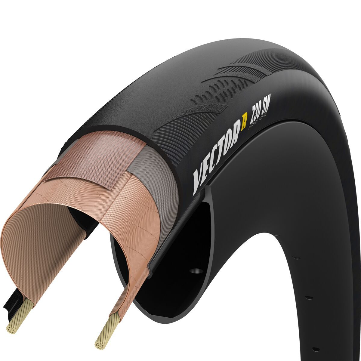 Image of Zipp Goodyear VectorR Z30 SW Tubeless Tire for Zipp Wheels Black, 700x30c