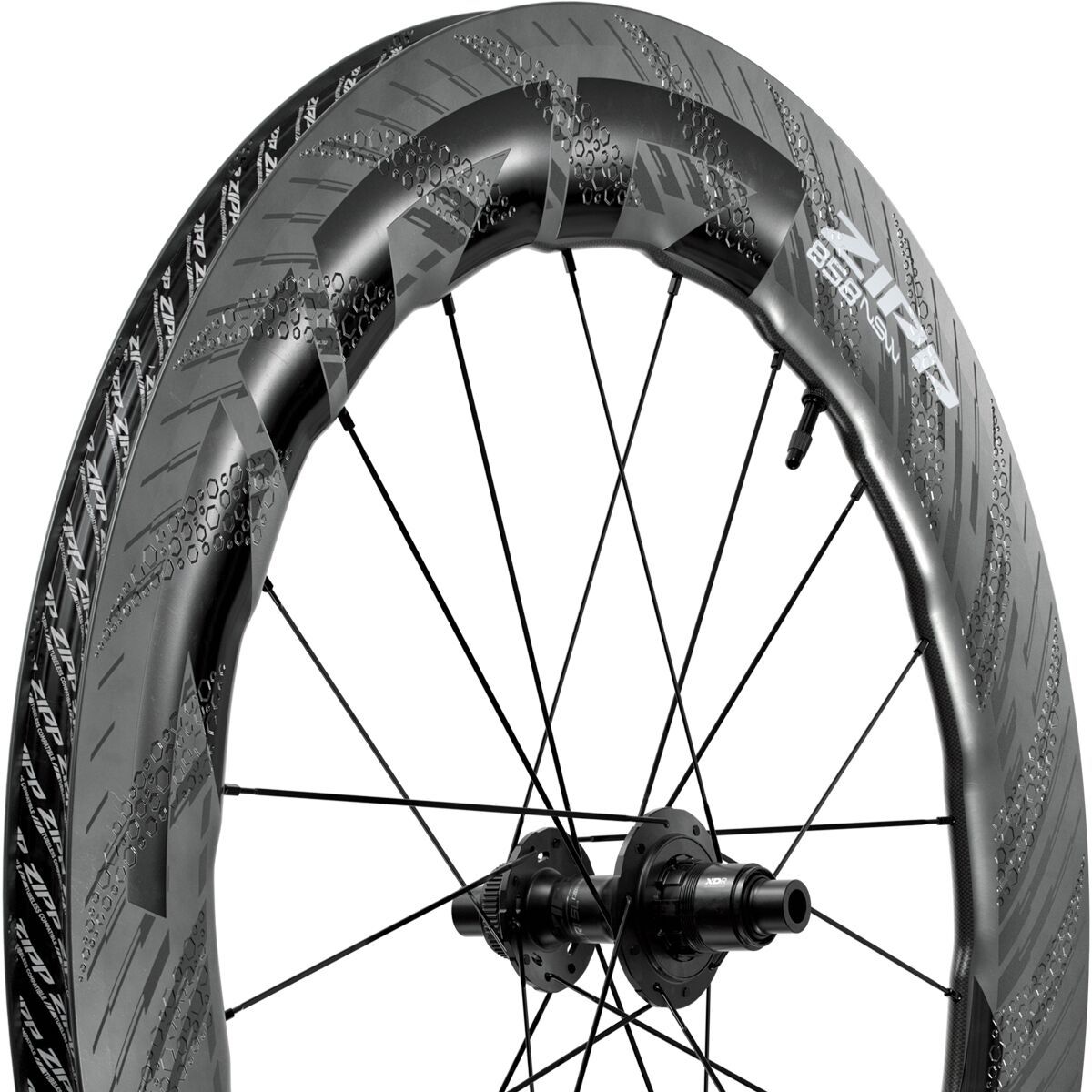 Image of Zipp 858 NSW Carbon Centerlock Tubeless Wheel - Ceramic Bearings Front, Standard Graphic D1, 12x100mm
