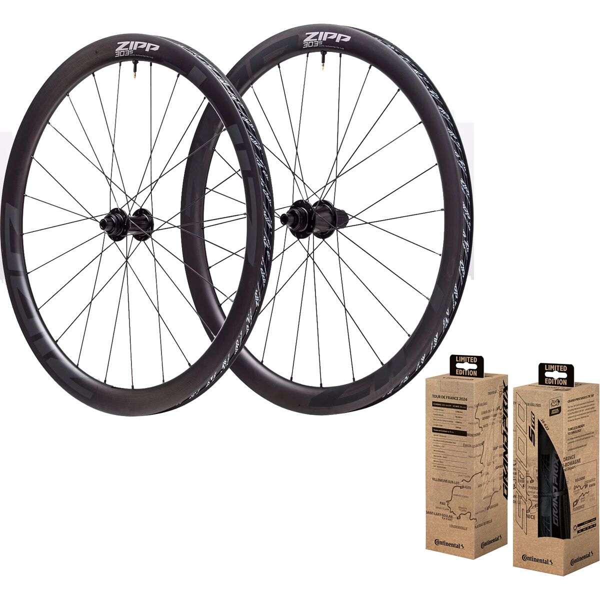 Zipp Zipp 303 S Tubeless Wheelset + Free LTD GP5000 Tire SRAM/Shimano, 700x28