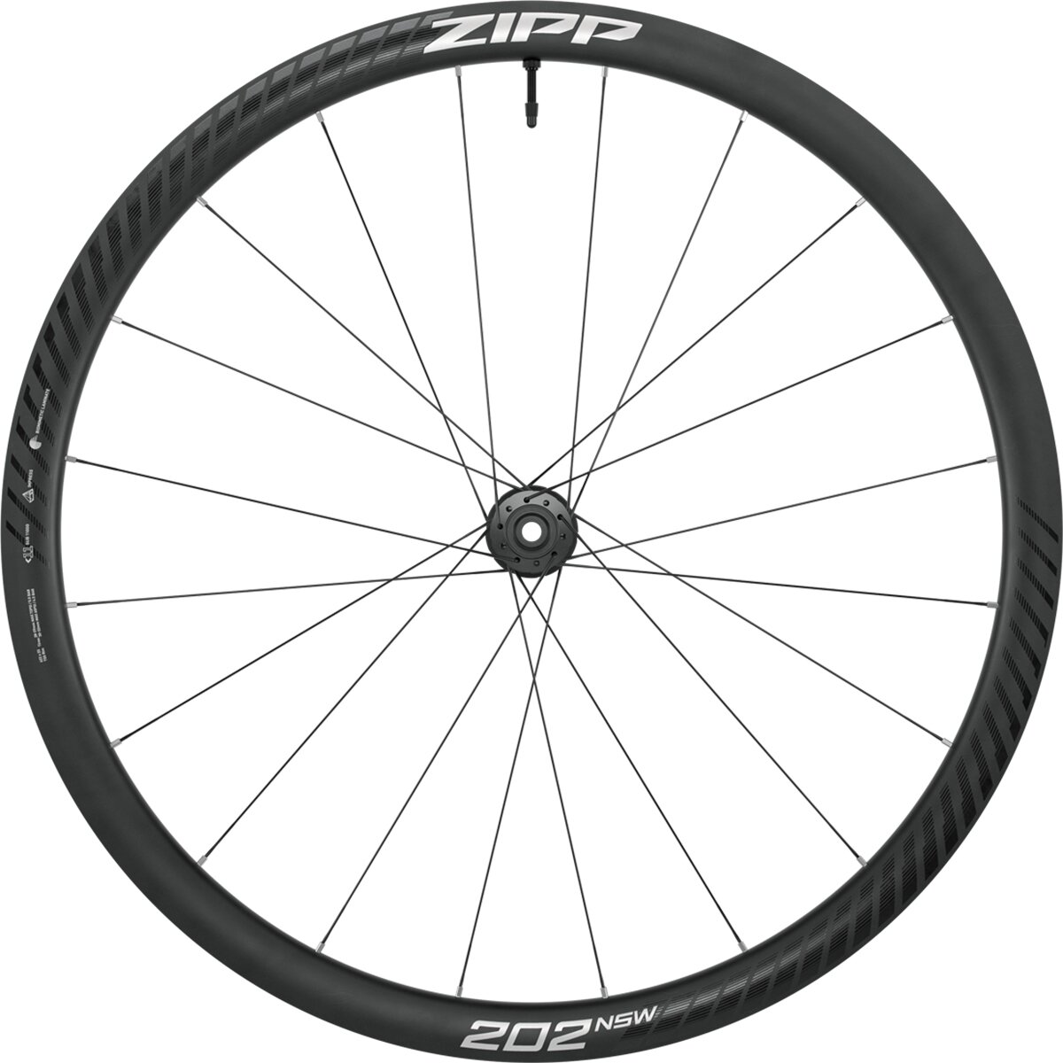 Image of Zipp 202 NSW Carbon Disc Brake Wheel - Tubeless Grey, Front, CL