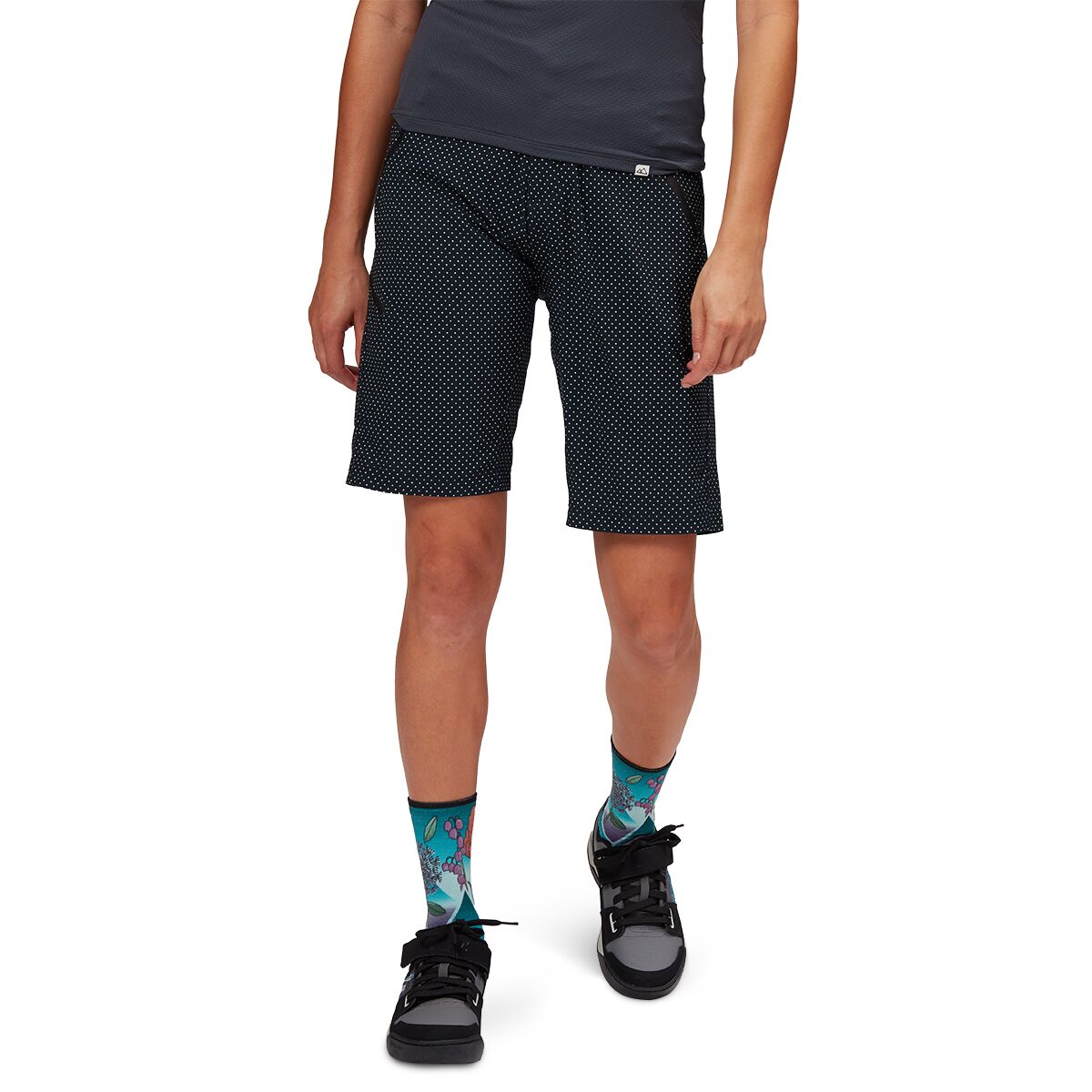 ZOIC ZOIC Navaeh Novelty Short + Essential Liner - Women's Black Polka Dot, S