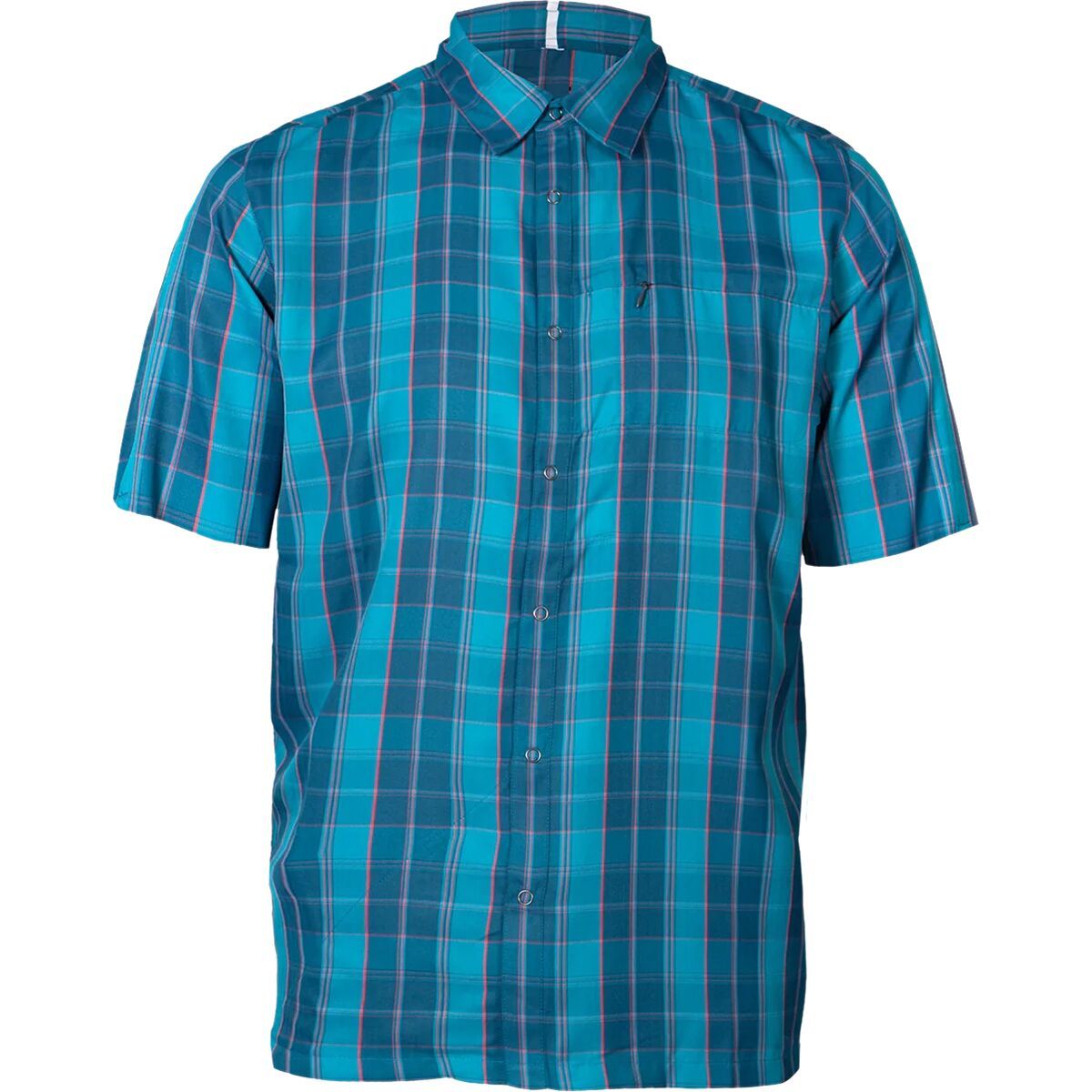 Image of ZOIC Guide Short-Sleeve Jersey - Men's Ceramic Blue Plaid, L