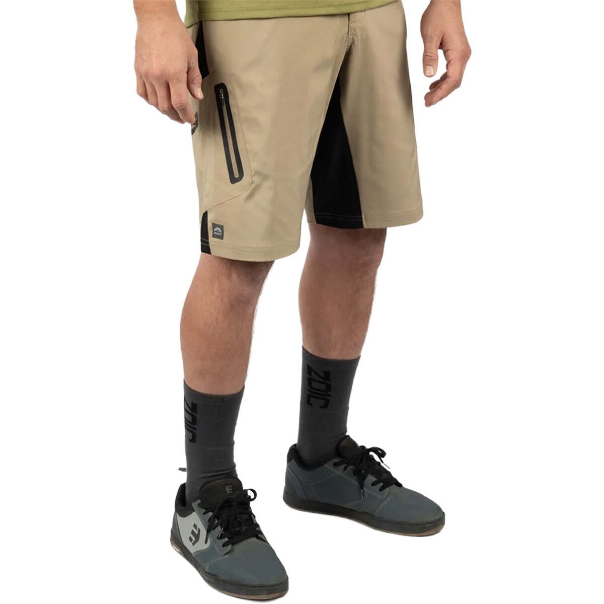 Image of ZOIC Ether 12in Short + Essential Liner - Men's Tan, XL