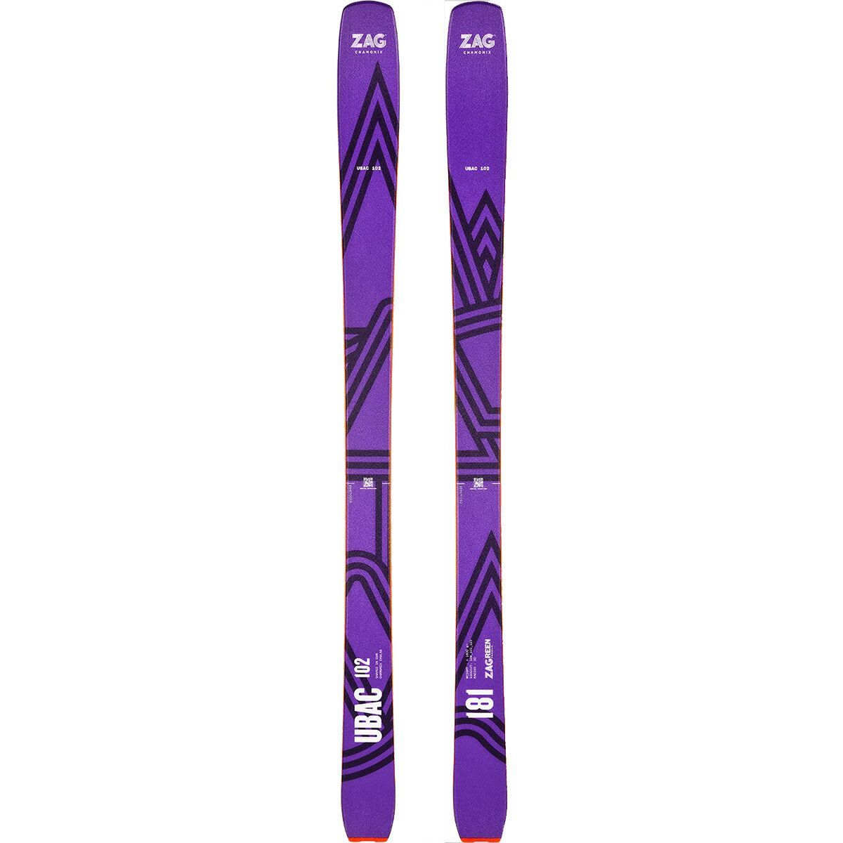 Image of Zag Skis Ubac 102 Ski - 2026 Purple, 168cm
