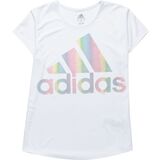Adidas Replenishment Rainbow Foil T-Shirt - Girls' White, 6T