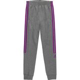 Adidas Cotton Fleece Jogger - Girls' Dark Grey/Purple, S