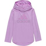 Adidas Melange Hooded Top - Girls' Clear Lilac Heather, XL