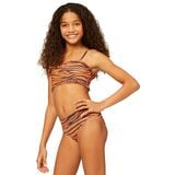 Billabong Sneakaway Ruffle Tank Bikini Set - Girls' Bronze, 10