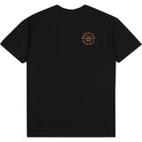Brixton Oath V Standard T-Shirt - Men's Black/Burnt Orange/White, S