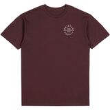 Brixton Oath V Standard T-Shirt - Men's Mahogany/White/Grey, XL