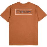 Brixton Alpha Block Short-Sleeve T-Shirt - Men's Burnt Orange/White/Joe Blue, L