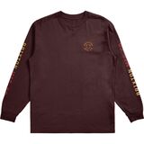 Brixton Crest Long-Sleeve T-Shirt - Men's Mahogany/Bright Gold/Mars Red, S