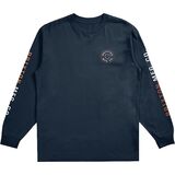 Brixton Crest Long-Sleeve T-Shirt - Men's Moonlit Ocean/Burnt Orange/Whi, XL