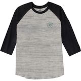 Brixton Crest Short-Sleeve Raglan Knit T-Shirt - Men's Heather Grey/Black, XL