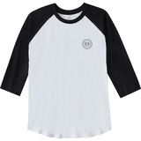 Brixton Crest Short-Sleeve Raglan Knit T-Shirt - Men's White/Black, XL