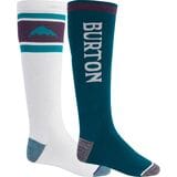 Burton Weekend Sock - 2-Pack - Men's Stout White/Dynasty Green, L