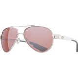 Costa Loreto 580P Polarized Sunglasses Palladium/White Temples Frame, One Size