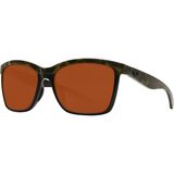 Costa Anaa 580P Polarized Sunglasses Shiny Olive Tortoise/Black Frame/Copper, One Size