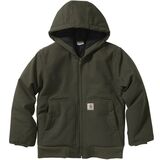 Carhartt Canvas Insulated Hooded Active Jacket - Boys' Olive, XS