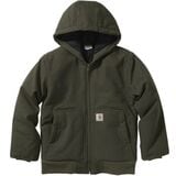 Carhartt Canvas Insulated Hooded Active Jacket - Boys' Olive, M